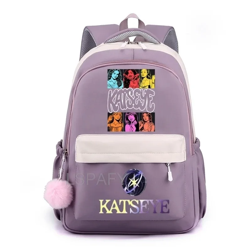 sac à dos pour ordinateur portable katseye funny teenager, sac d'école en toile cool pour femmes, sacs à dos d'étudiant de haute qualité, sac d'école tendance pour filles