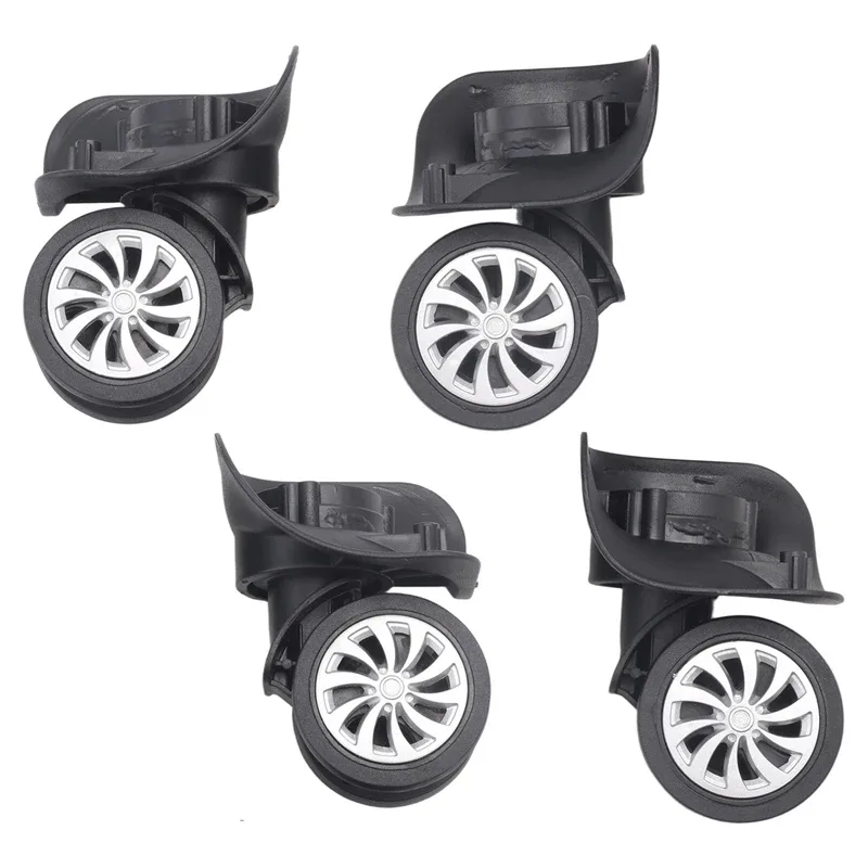 Roues Remplacement Universelles ABS Noires Valises Roulettes Jean Violet Capacité Bricolage Durables Bagage Voyage