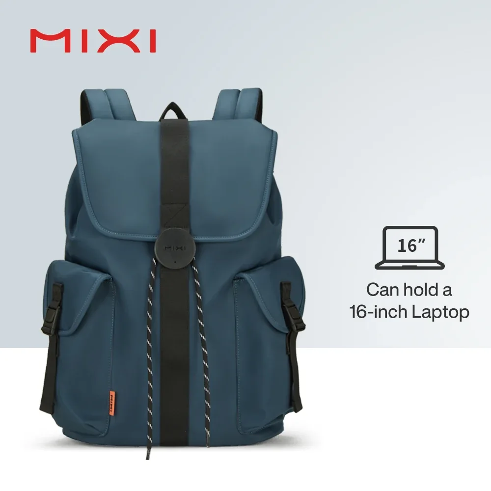 mixi – sac à dos pour ordinateur portable 16 pouces, pour femmes et hommes, léger et étanche, décontracté, de voyage, de week-end, pour étudiants, 17 pouces, blanc