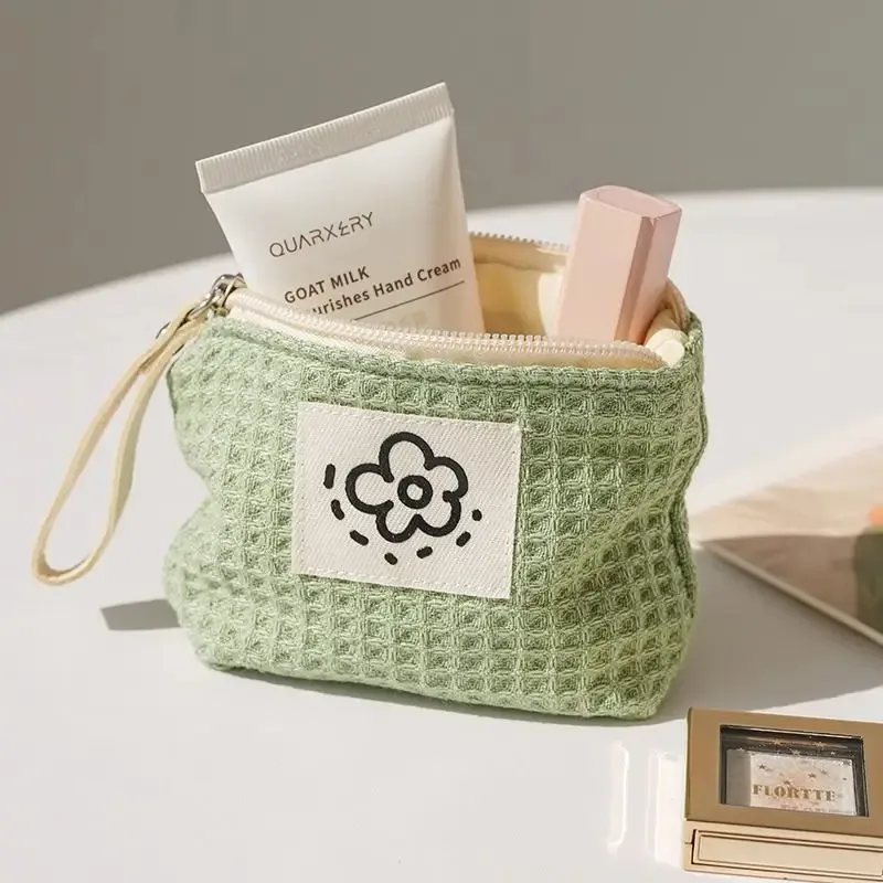 sac de rangement japonais mignon et simple en forme de gaufre, sac à main pour femme