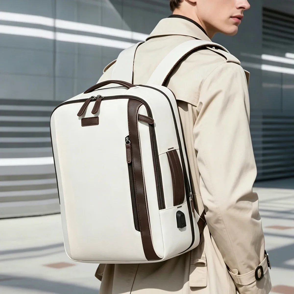 Sac à dos pour ordinateur, sac à dos pour homme, sac à dos de voyage, sac d'école grande capacité, sac de voyage d'affaires pour courtes distances, léger, sac d'embarquement multifonctionnel, sac d'étudiant