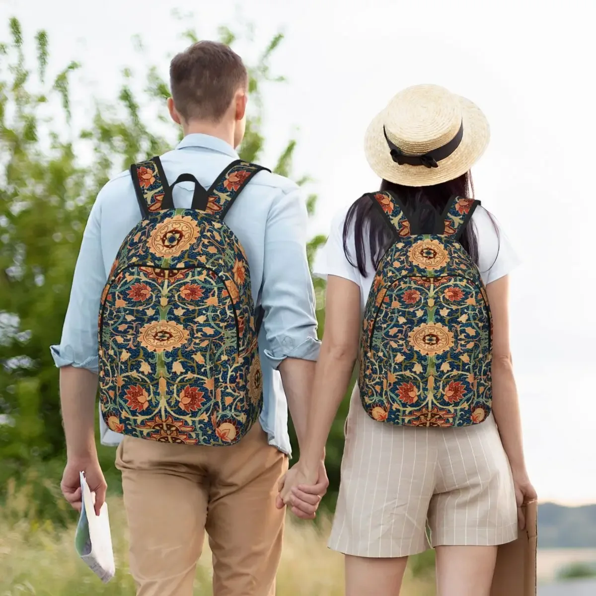 william morris holland park sac à dos pour homme femme lycée randonnée voyage sac à dos ordinateur portable sac à bandoulière avec poche