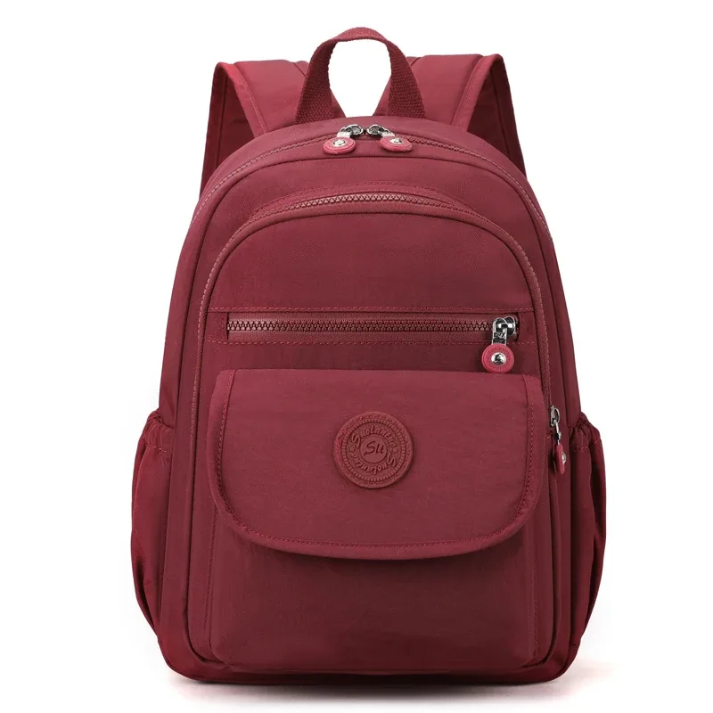 sac à dos de voyage noir élégant et léger pour femmes, grande capacité, avec bretelles réglables, pour l'école et les loisirs b