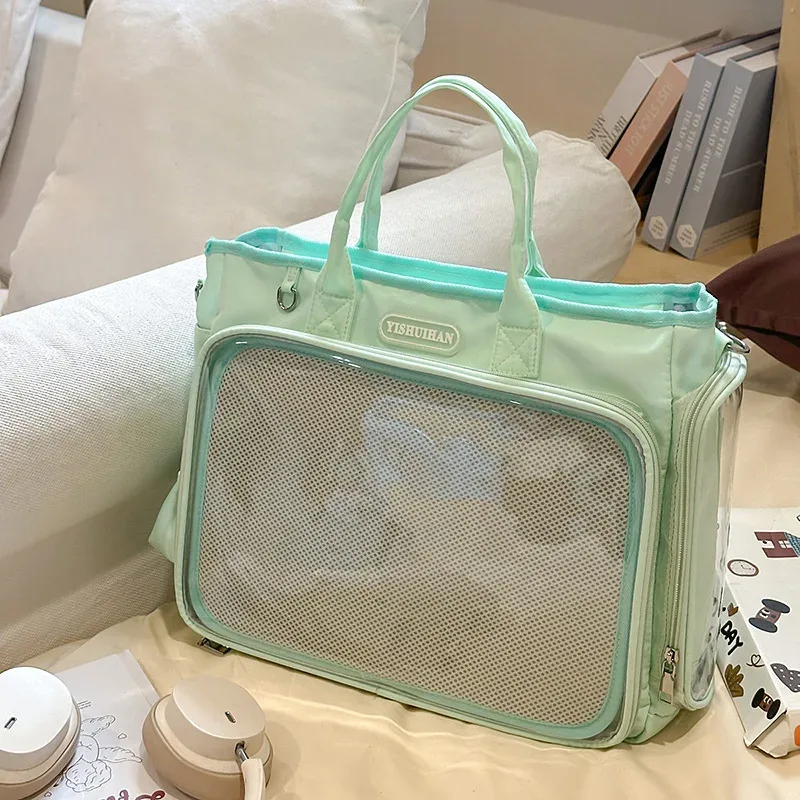 nouveau sac à dos harajuku badge transparent poupées montrer sac de douleur grande capacité sac fourre-tout à bandoulière y2k mode sac à dos bandoulière cadeau