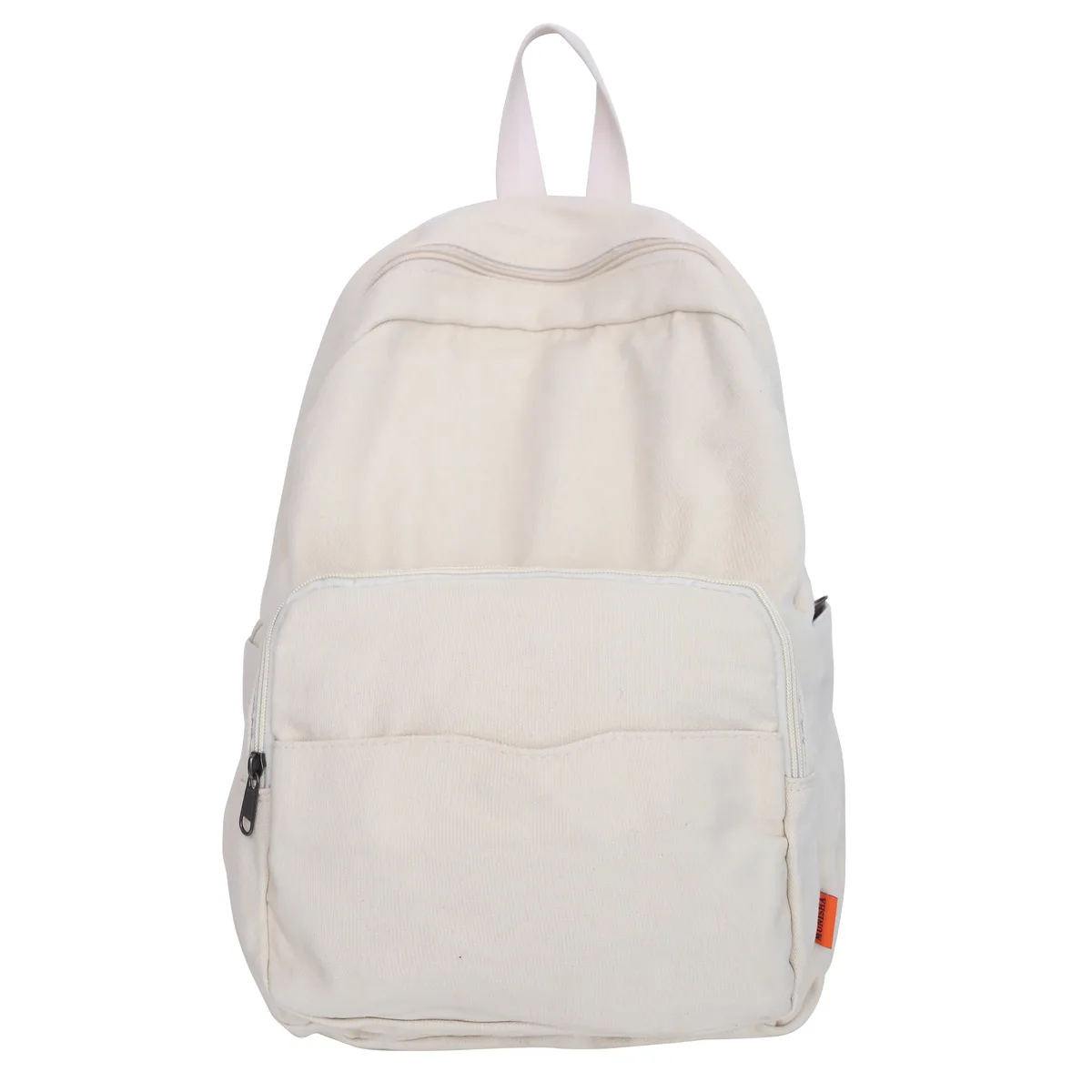 sacs à dos en toile monochromes pour femmes, sacs d'école simples classiques, cartables de gril de style coréen, forfaits de voyage en tissu unisexe, 100% coton