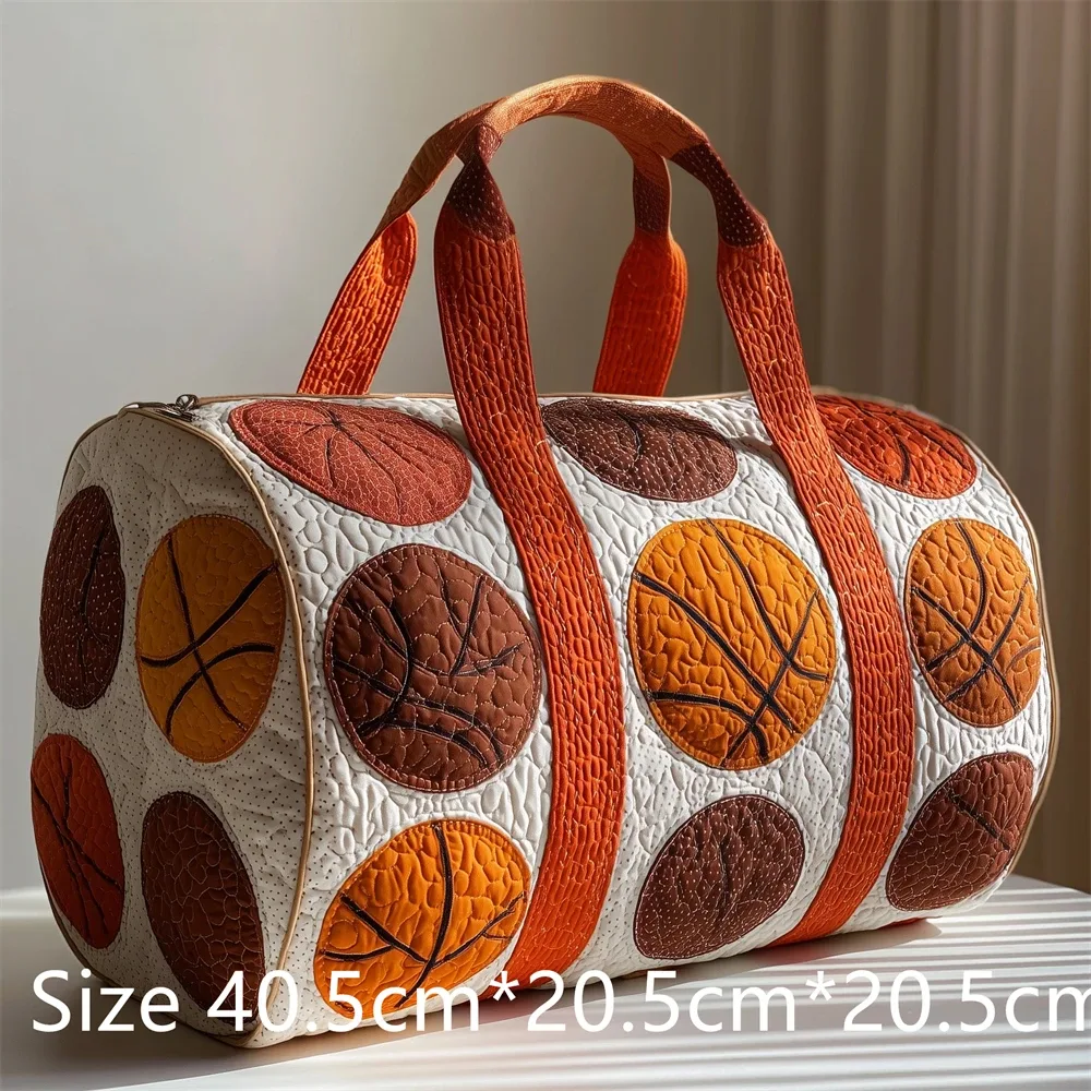 sac de sport matelassé imprimé en 3d pour le basketball, grande capacité, sac de voyage, sac de gym, sac de week-end, sac de nuit pour les fans de basketball unisexes