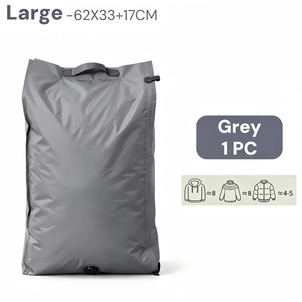 sacs de compression réutilisables pour voyage, sacs de rangement sous vide pour vêtements et valises, sacs gain de place pour les essentiels de voyage et de déménagement