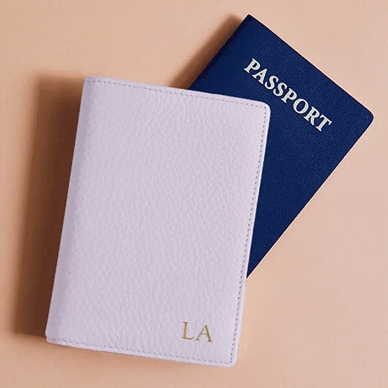 porte-passeport personnalisé en cuir de vache, couverture de passeport portable, accessoires de voyage, sac de voyage pour passeport