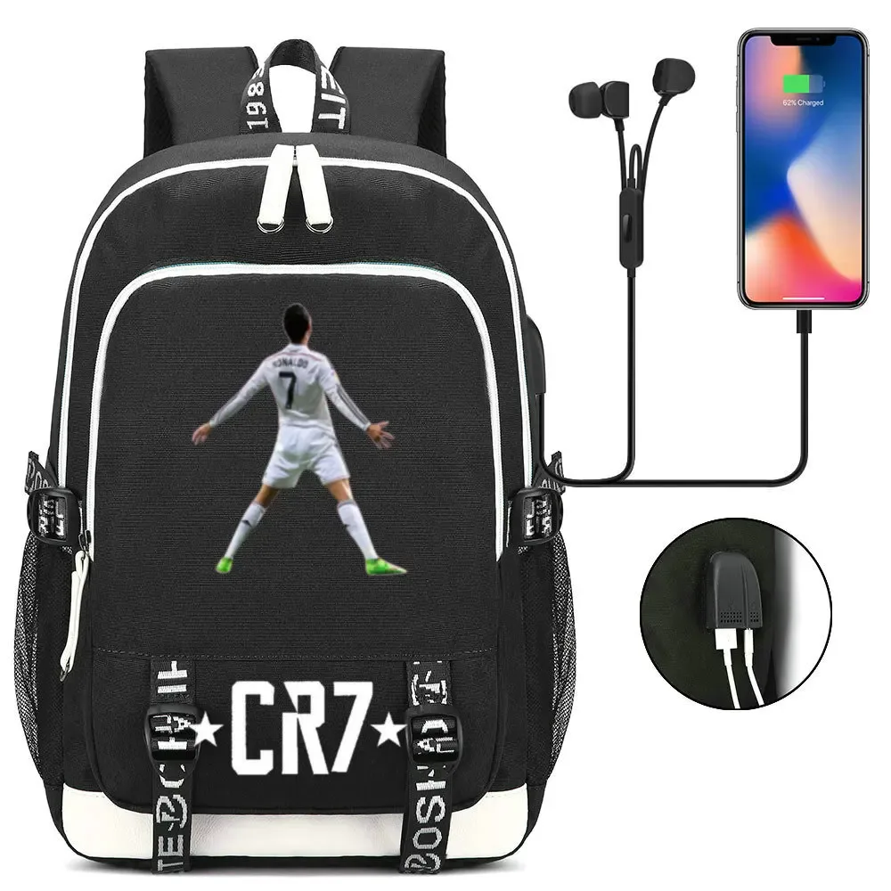 sac à dos camouflage cr7, sac d'école pour adolescents, filles, garçons, femmes, hommes, étudiants du secondaire, grand sac pour ordinateur portable, mochilas