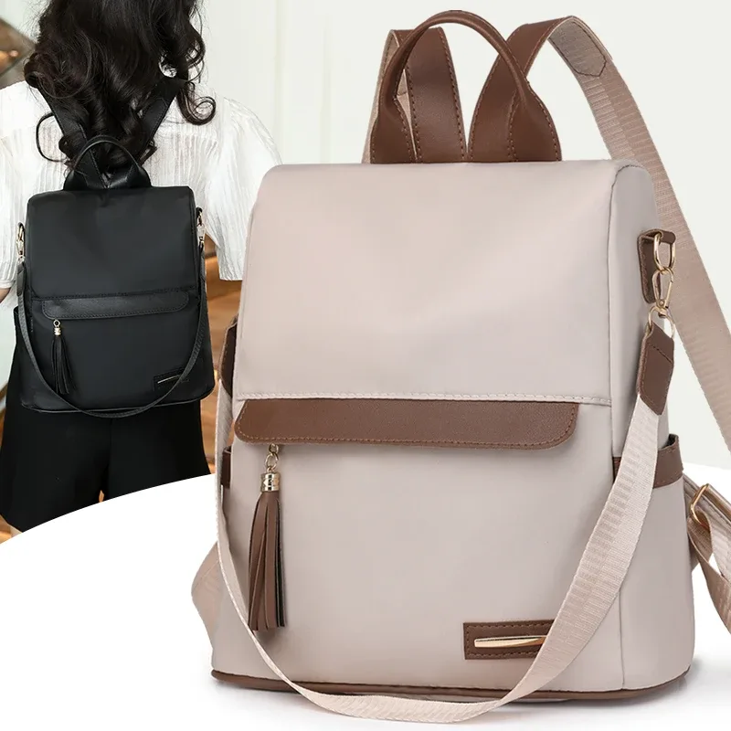 femmes décontracté imperméable en nylon sac à dos nouvelle grande capacité femmes voyage sacs à bandoulière marque de mode femme anti-vol sac à dos