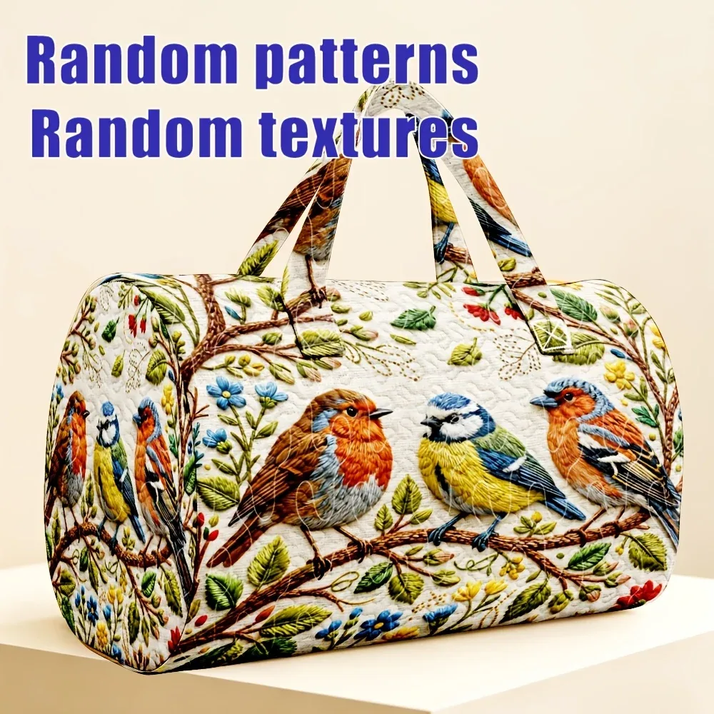 grand sac en toile matelassée – sac de voyage matelassé en tissu 3d au style unique – sac de voyage pour les courts trajets.