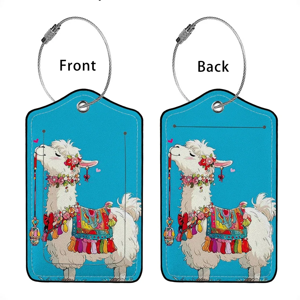 offre spéciale animaux mignons en cuir étiquette de bagage d'affaires étiquette d'adresse de valise étiquette de valise d'embarquement étiquette nom id adresse clip