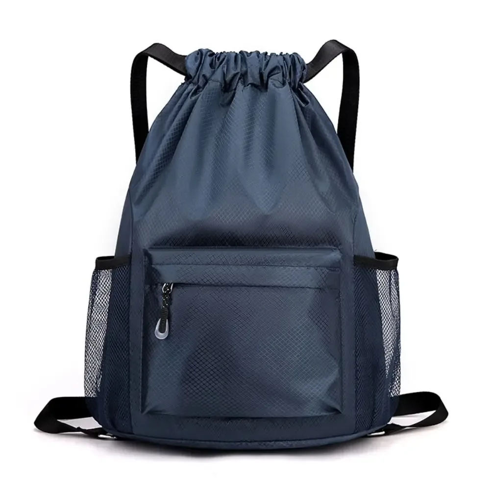 nouveau design extérieur double épaule sac à dos simple couleur unie étanche cordon sac à dos mode