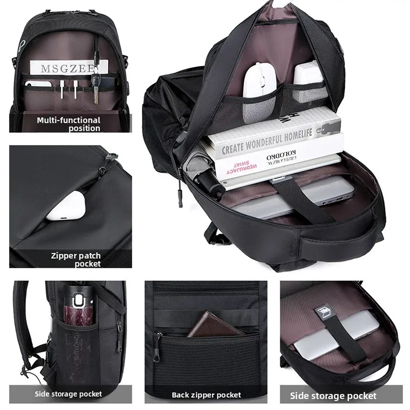 sac à dos de luxe imprimé avec logo, grande capacité pour homme, sacoche d'ordinateur, sac à dos professionnel avec nom d'entreprise et motif d'équipe
