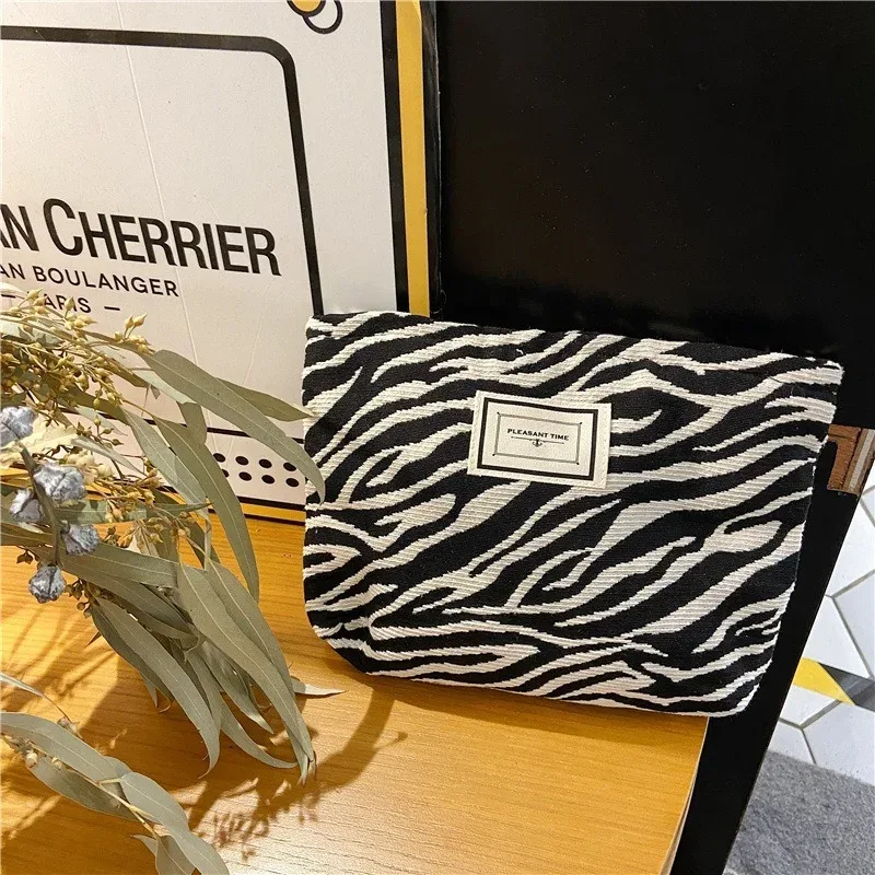 grand sac à cosmétiques léopard pour femmes, en toile, fermeture éclair imperméable, sac de maquillage, voyage, lavage, organisateur de maquillage, trousse de beauté