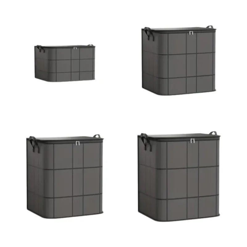 sac de rangement pour couettes grande capacité, sac de déménagement pour vêtements, boîte de rangement noire tissée, sac pliable de style moderne et simple pour les voyages