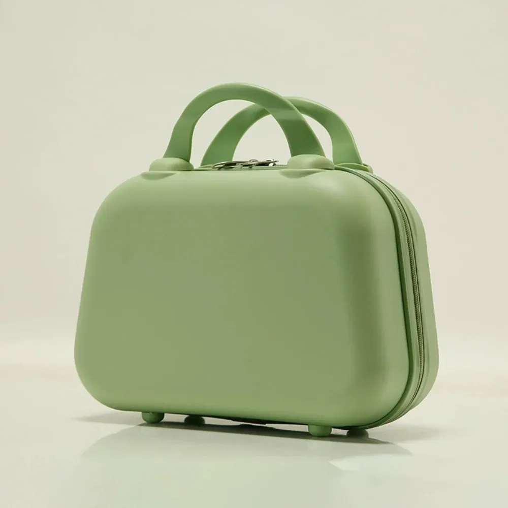 organisateur voyage plastique bleu pastel rectangulaire poignées latérales roues coins grande capacité durable compression sac chaussures pochette housse vêtements
