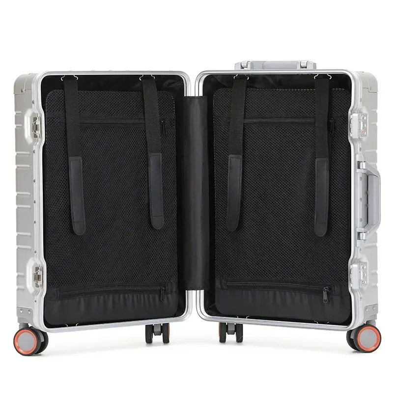 valise à roulettes de grande capacité, sac de voyage en alliage d'aluminium et de magnésium, bagages roulants d'affaires