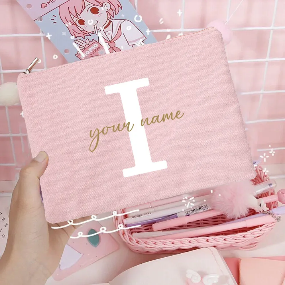 sacs à cosmétiques de demoiselle d'honneur avec nom personnalisé, trousse de maquillage pour filles, pochette de toilette de voyage, cadeaux d'anniversaire de mariage pour elle