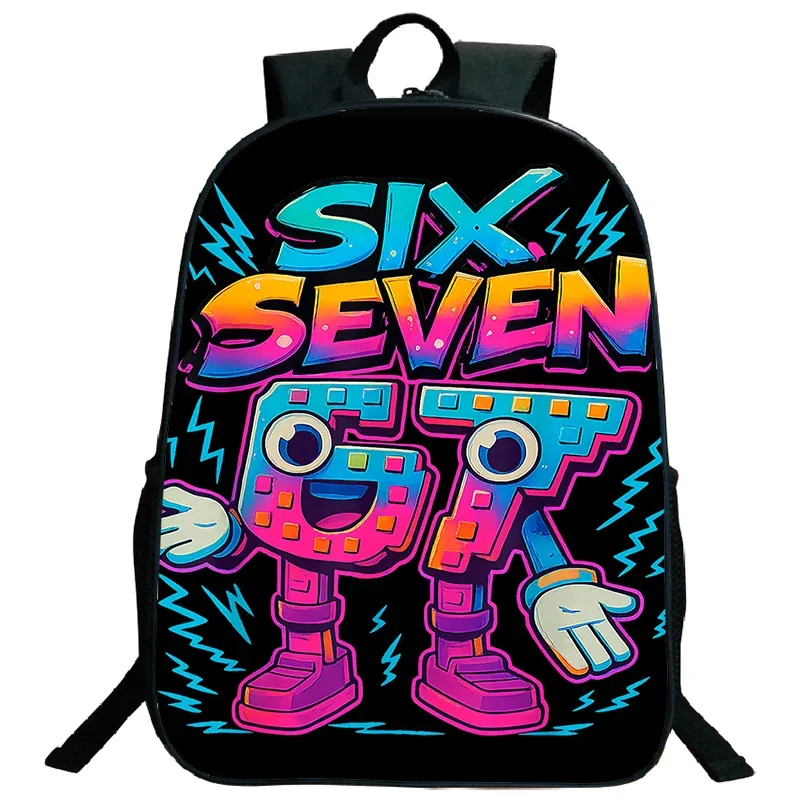 steal a brainrot 67 six seven sac à dos pour enfants, sac à dos de voyage pour étudiants, garçons et filles, sacs d'école au design amusant avec des chiffres, légers