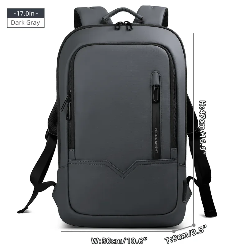 hk – sac à dos de haute qualité pour ordinateur portable de 15.6 pouces, sac à dos de voyage léger en tissu oxford imperméable pour hommes d'affaires