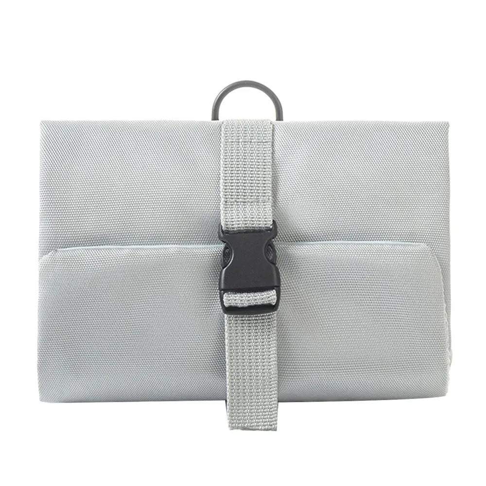 trousse de toilette pliable avec crochet 3-en-1, sac de rangement cosmétique amovible grande capacité, sac de voyage imperméable pour la maison