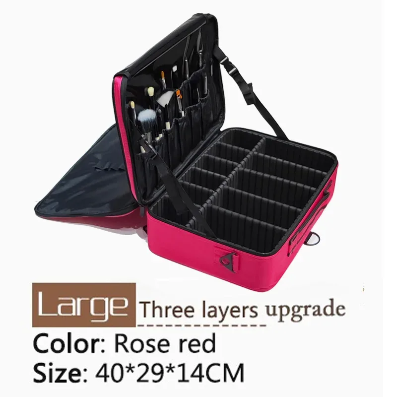 boîte à outils semi-permanente à motif d'ongles, grand multi-distributeur, trousse de maquillage professionnelle, sacs à cosmétiques, nouveauté, 2017