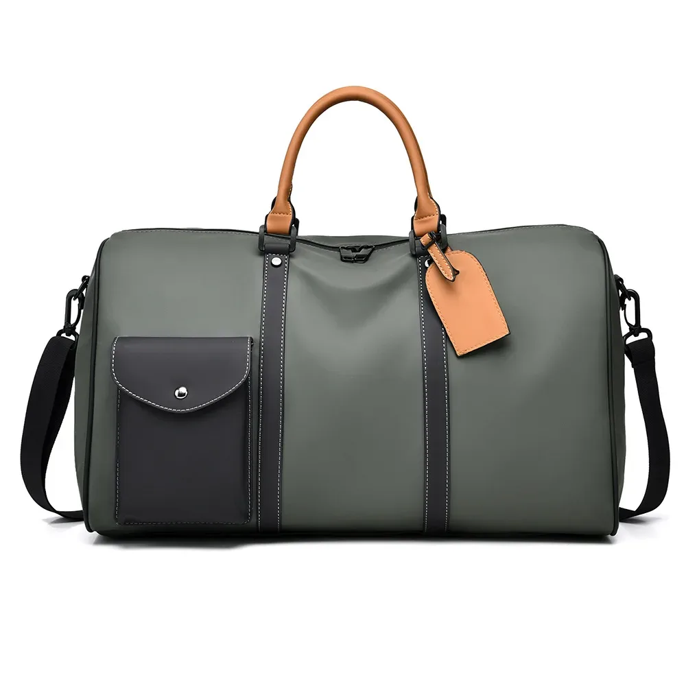 sac de voyage personnalisé de grande capacité, sac à bandoulière imperméable, sac de voyage en cuir pour homme, sac à main, sac d'affaires avec logo imprimé