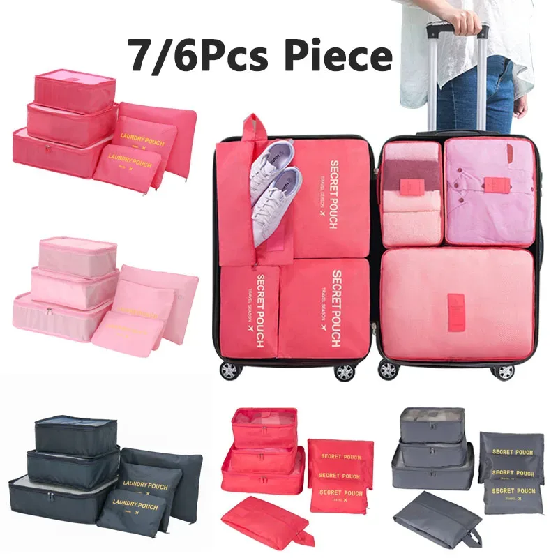 Organisateur Voyage Sacs Rangement Polyester Multifonction Cube Taille Couleur Variée Usage Bagages Compression Vêtements