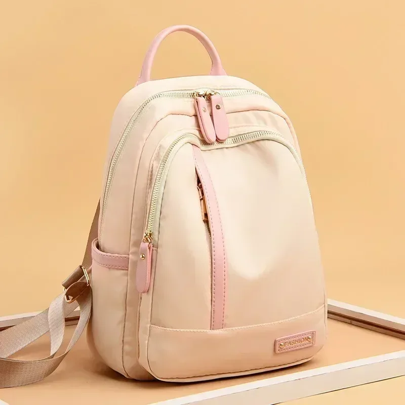 sac à dos de couleur contrastée pour femmes, sacs d'école de grande capacité pour adolescents, sac à dos de voyage oxford étanche pour filles