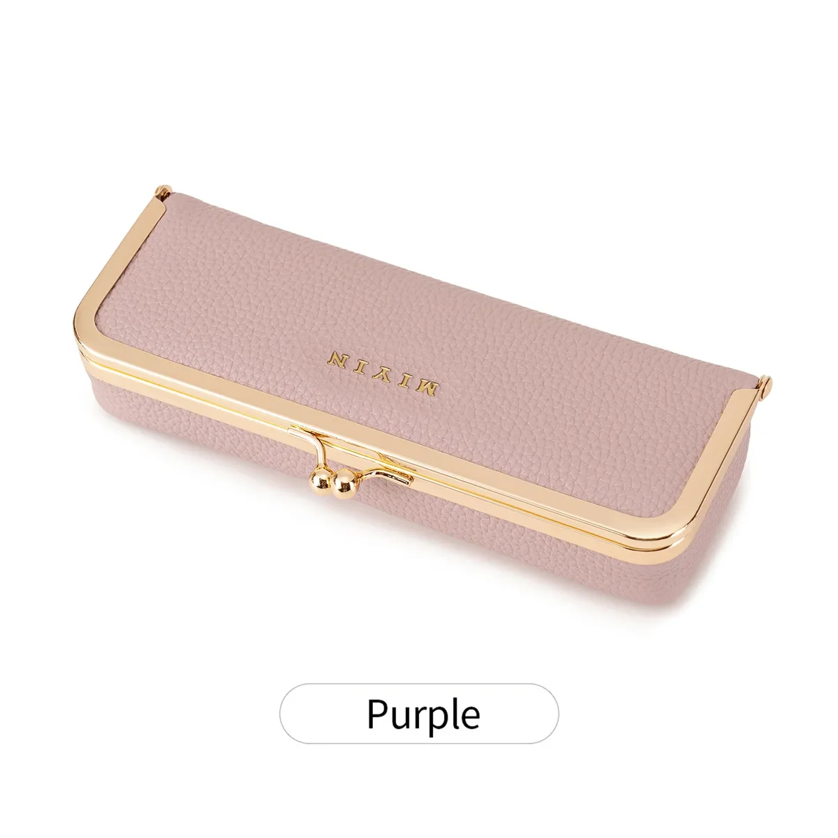 miyin étui à bijoux multifonctionnel pour femme à imprimé léopard avec fermeture kiss lock, étui à lunettes, essentiel de voyage, organisateur de rouge à lèvres et cosmétiques