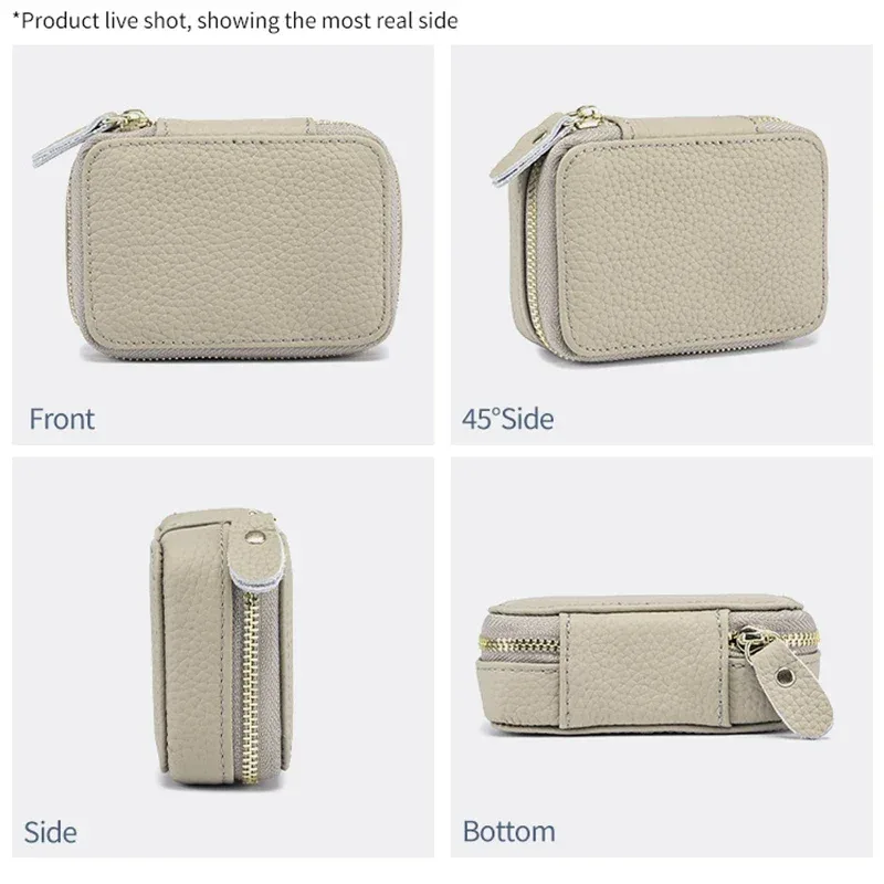 étui à rouge à lèvres avec miroir intégré, mini sac à cosmétiques, trousse à fermeture éclair, trousse de maquillage, trousse à lentilles de contact de voyage, trousse à main pour rouges à lèvres