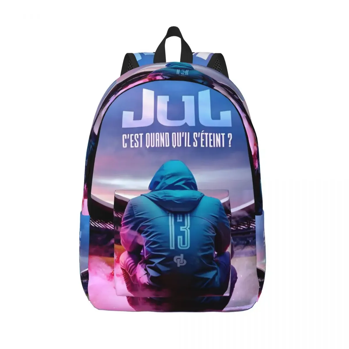 sacs à dos personnalisés en toile pour chanteur français jul, pour femmes et hommes, sac étanche pour école, collège, marseille, sac à livres imprimé