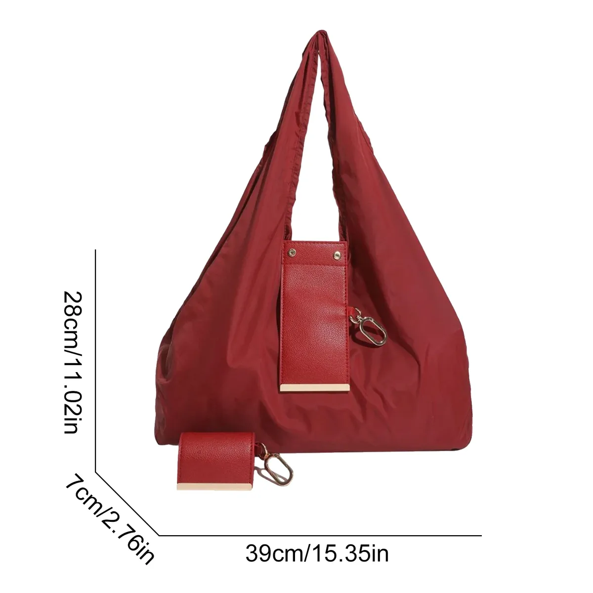sac fourre-tout avec porte-clés, sac de supermarché pliable décontracté, écologique, grand format pour femmes, pour le travail, les voyages et les trajets quotidiens