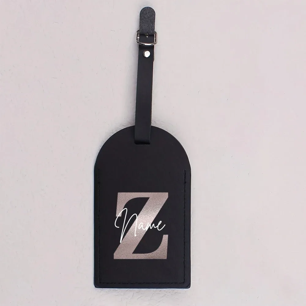étiquette de bagage monogramme personnalisée en cuir pu pour valise, étiquettes de sac à main, sac de voyage, étiquette de valise, meilleur cadeau