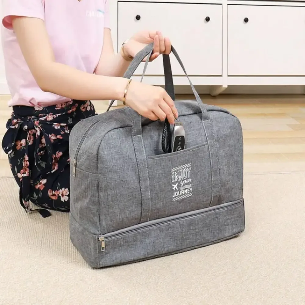 sac de voyage de grande capacité pour femmes, sac à main portable léger pour fitness, yoga, humide et sec, large bandoulière, fourre-tout d'extérieur, nouvelle collection
