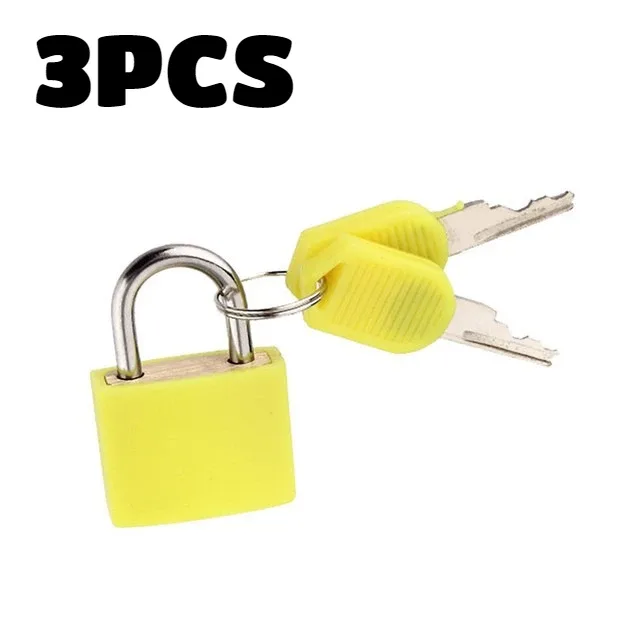 lot de 6 petits cadenas robustes avec 2 clés pour valise, serrure antivol pour tiroir, agenda, étui en plastique coloré