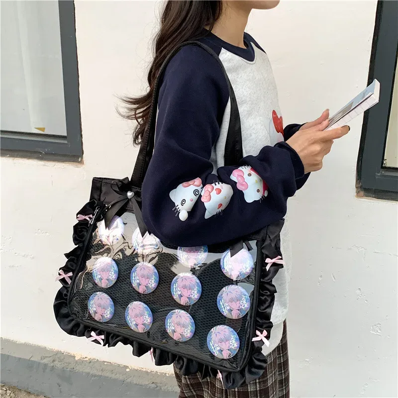 sac à bandoulière mignon pour les fans d'anime, fourre-tout jk de grande capacité, texture confortable et polyvalente, sac ita