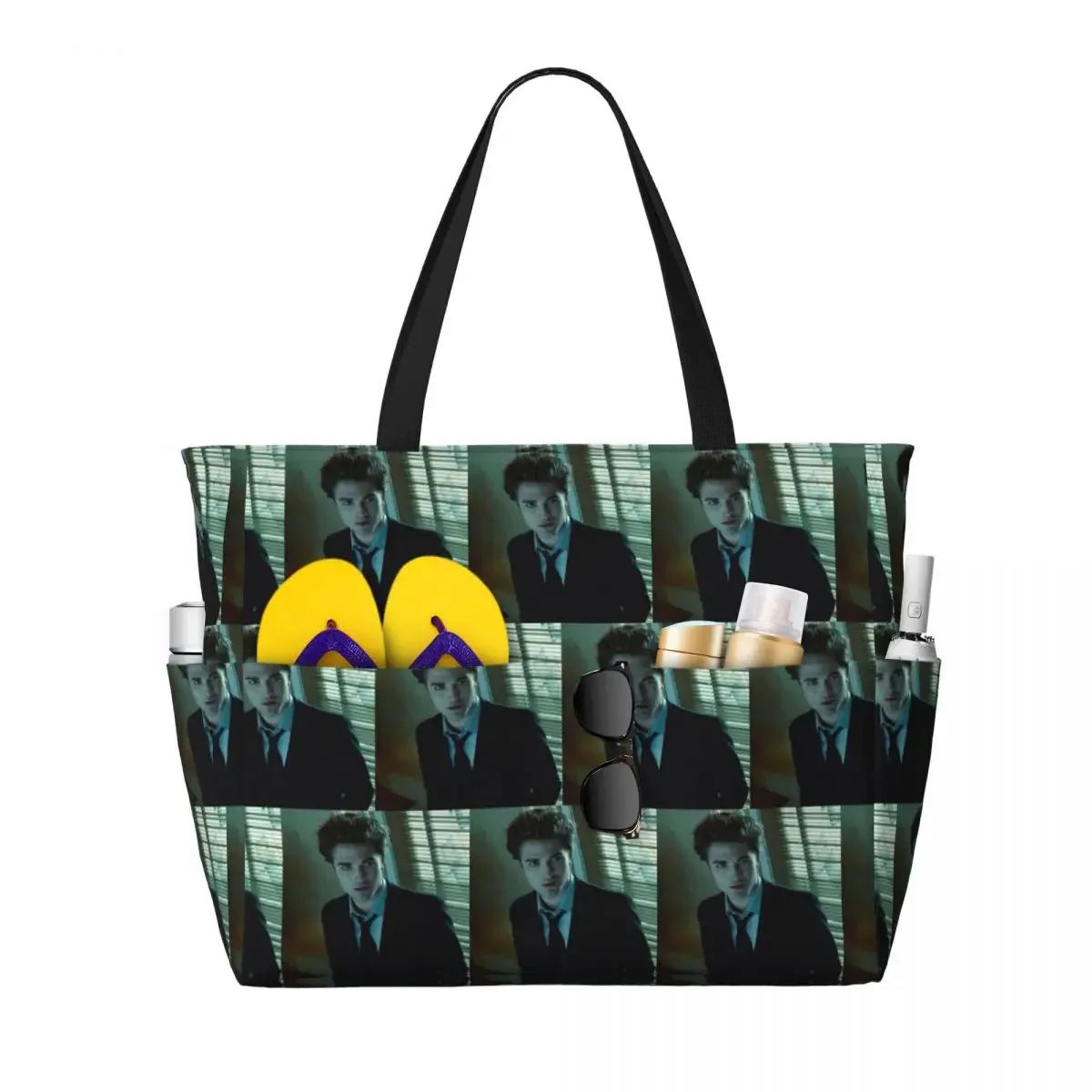the twilight saga edward cullen beach tote bag sport gym yoga duffle grand sac fourre-tout pour femme sac de voyage sac de fitness