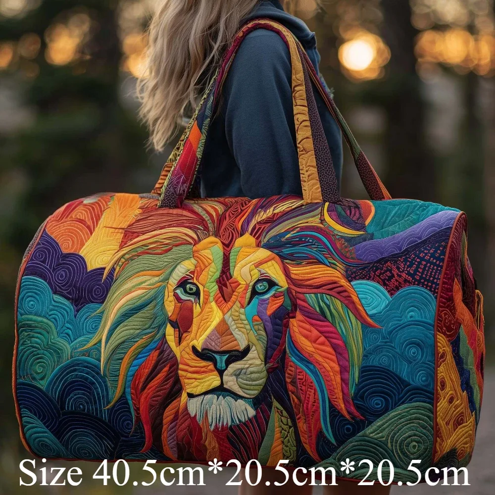 sac de voyage matelassé 3d imprimé animal ours flamant rose paon lama lion art bohème pour hommes femmes week-end plage voyage sacs
