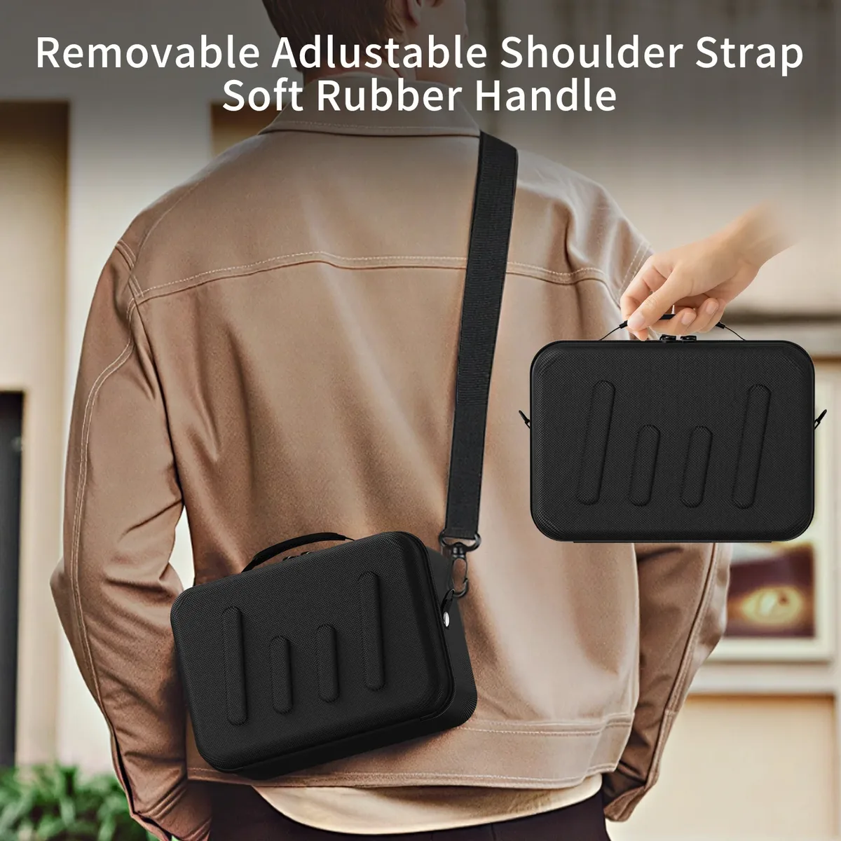 étui pour appareil photo pour canon eos rebel t7/r50/r100 et plus d'appareils photo reflex numériques et sans miroir, sac de voyage portable avec séparateurs réglables