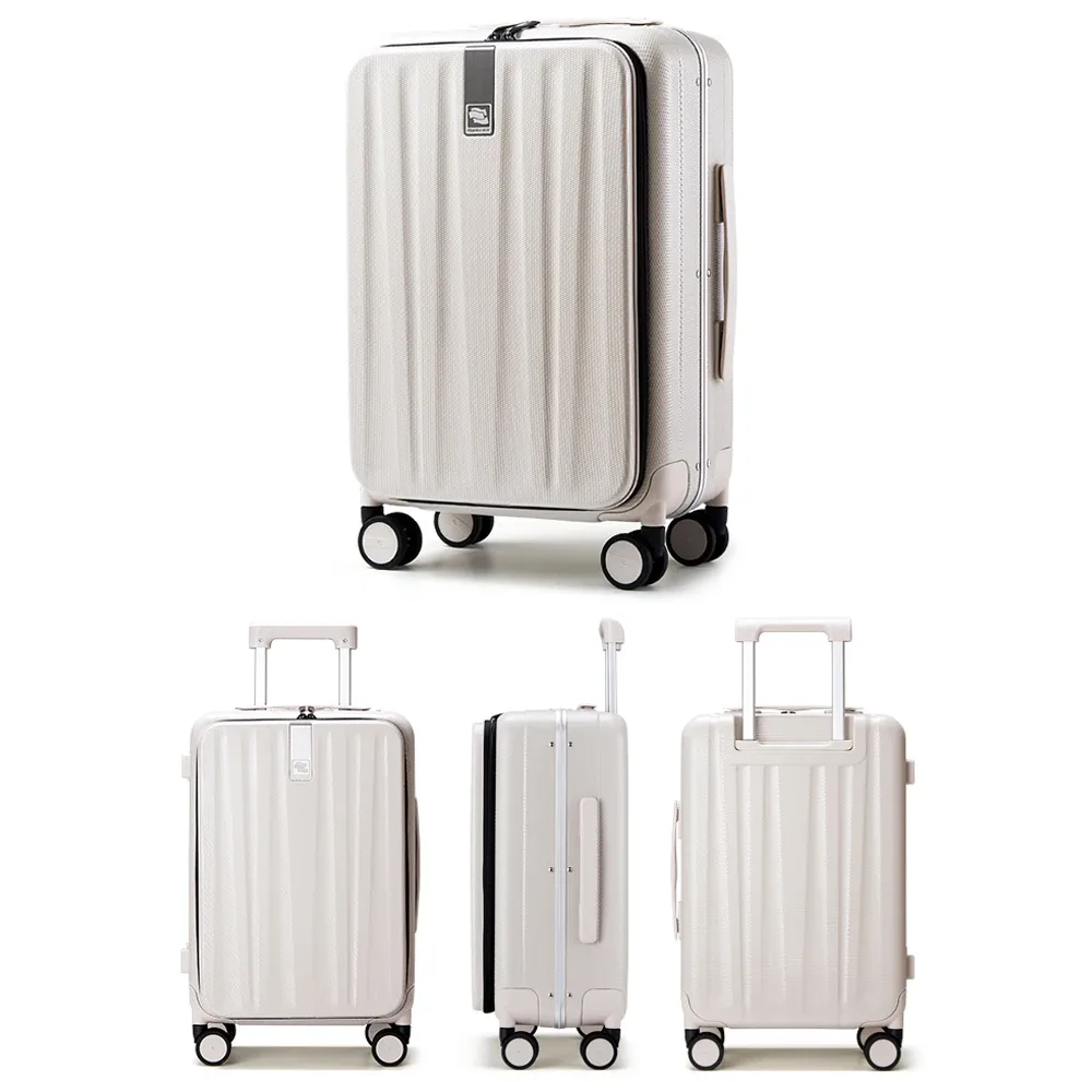 hanke-valise de voyage avec cadre en aluminium, conception innovante, bagage à main, esthétique, étroit, pc, roue tournante rigide, h9860, 20 po, 24 po