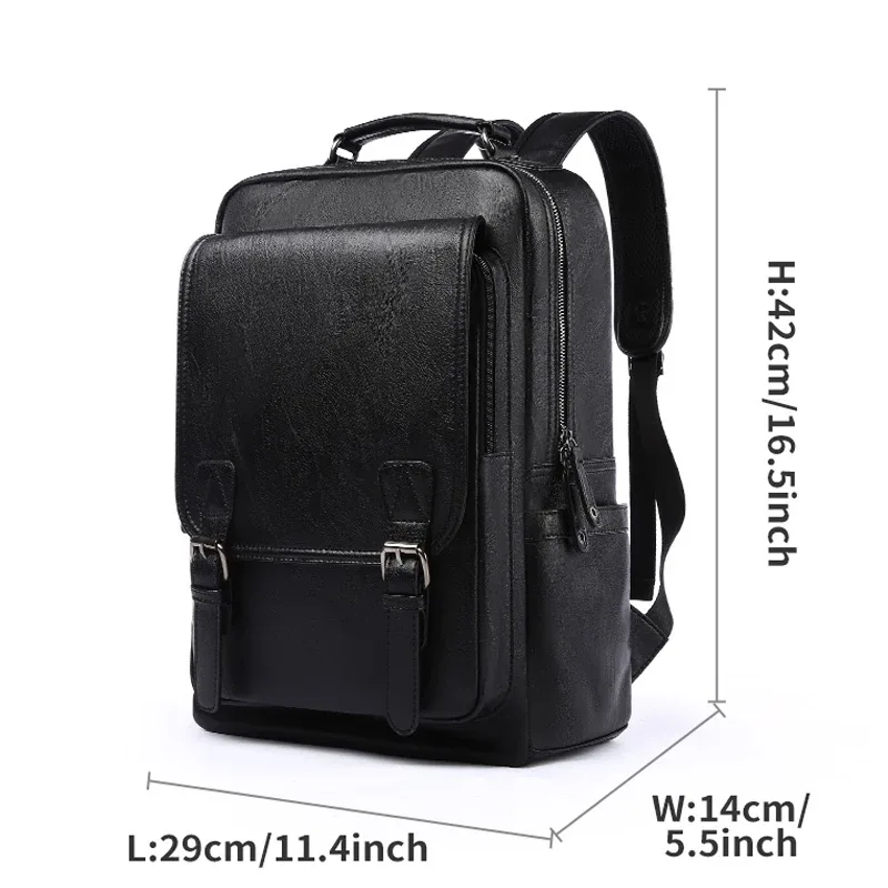 moyyi-sac à dos en cuir pour ordinateur portable pour homme, sac à dos de voyage étanche, sac d'affaires vintage pour commpiedmont, sac à dos en cuir décontracté