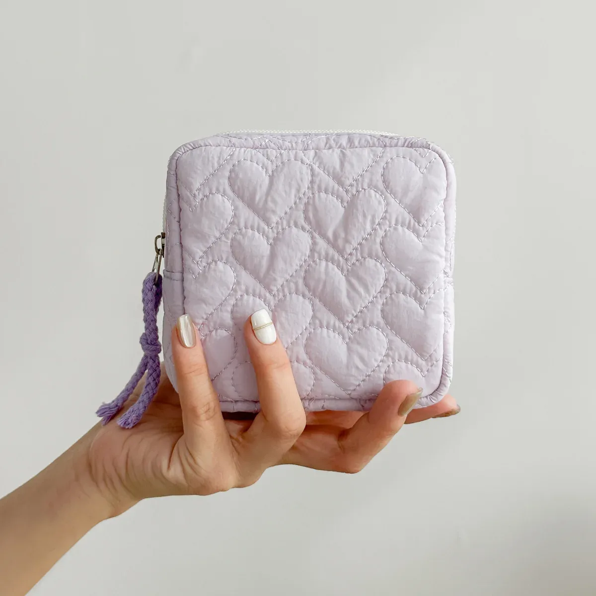 petite trousse de maquillage carrée coréenne, petite trousse à fermeture éclair pour écouteurs, portefeuille portable pour fille, sacs de rangement pour rouge à lèvres, pochette pour serviettes hygiéniques