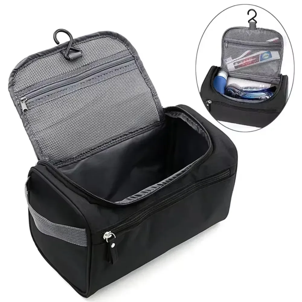 trousse de maquillage de voyage étanche, grande capacité, organisateur de cosmétiques, trousse de toilette, pochette de lavage, sac de rangement à fermeture éclair pour femmes et hommes