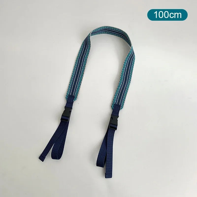 sangles de sac à bandoulière réglables d'inspiration sportive ; accessoires de sac en nylon brodés unisexe avec bouton de traction.