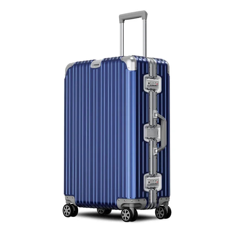 valise aluminium silencieuses toupies poignée confortable 360 degres roues cadre renforce traction alliage élégante voyage grande taille