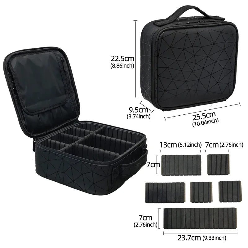trousse à cosmétiques en cuir pu pour femme, étui de maquillage de voyage portable multifonctionnel, nouveau