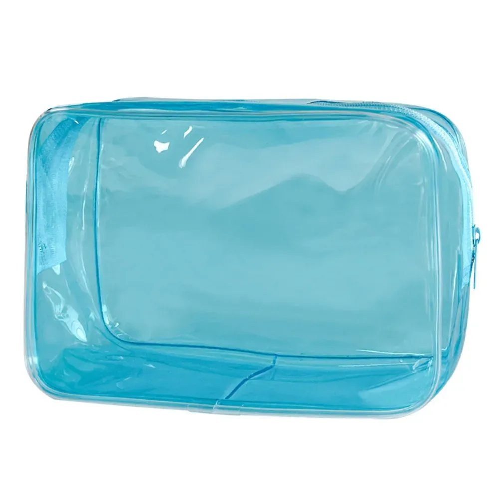 sac à cosmétiques transparent coloré, trousse de maquillage pour femmes, sac de lavage en gelée de pvc, grande capacité, organisateur de cosmétiques de voyage, pochette de maquillage