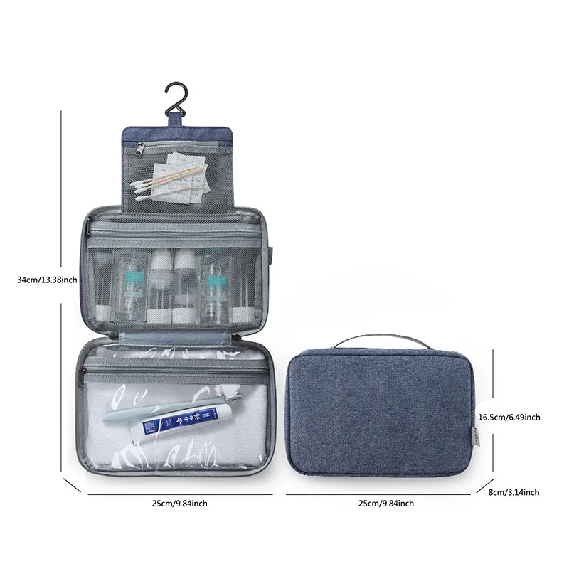 trousse de toilette pliante étanche, sac à main de voyage, grande trousse de toilette, trousse de maquillage, trousse de rangement pour rasoir, fournitures automobiles
